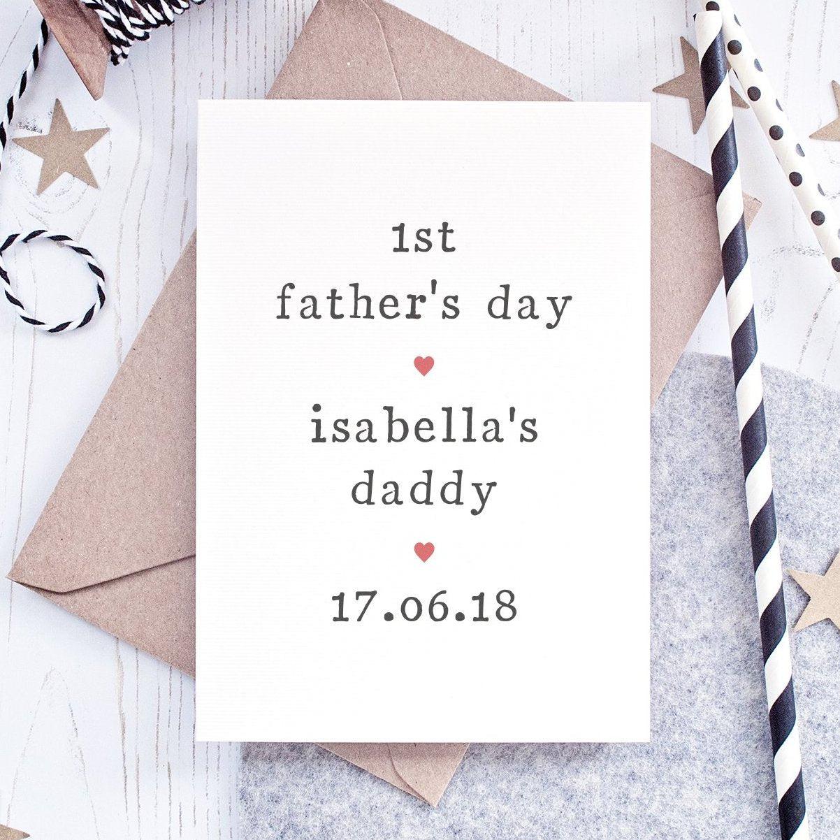 Personalised '1st Father's Day' Card