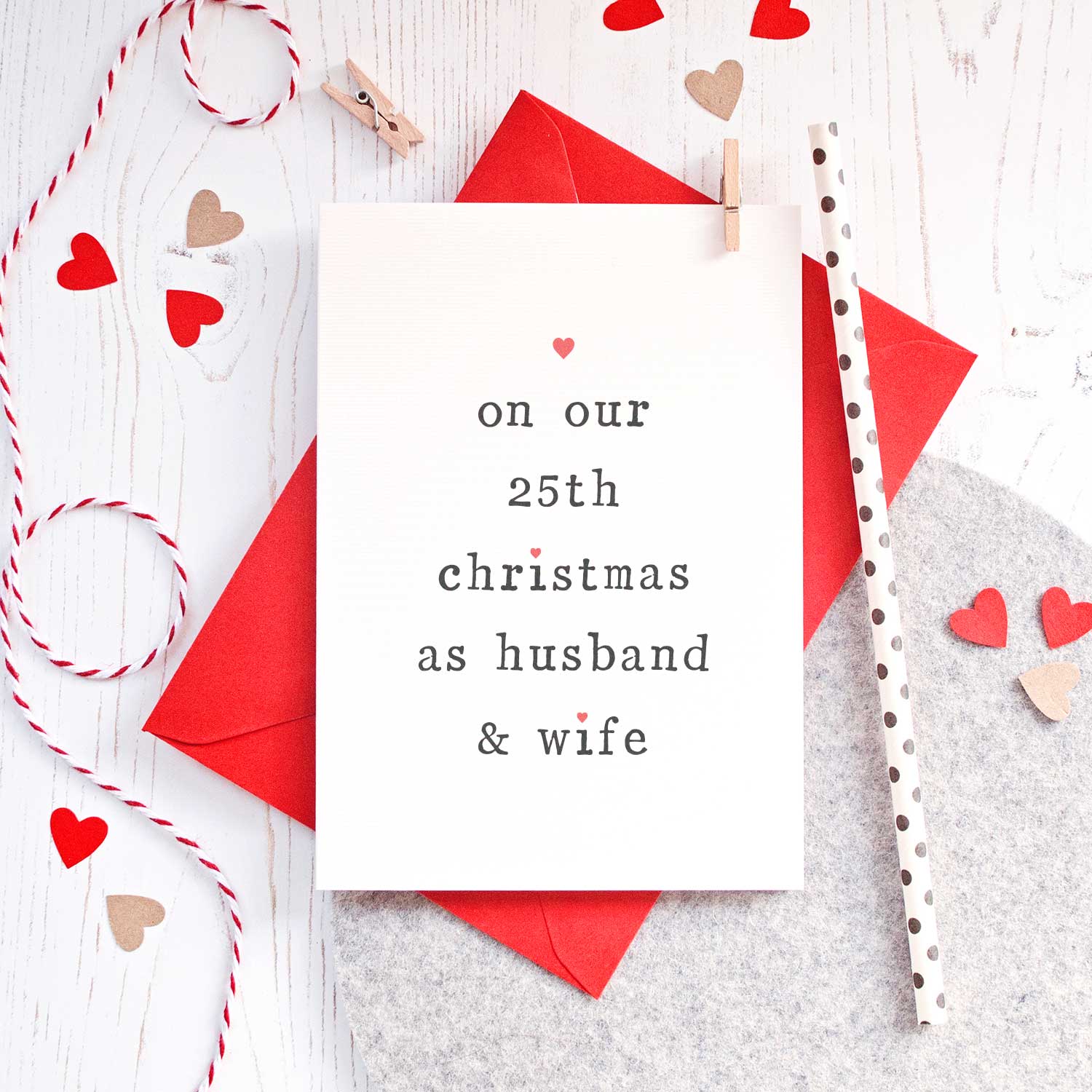 'On Our…' Years Together Christmas Card