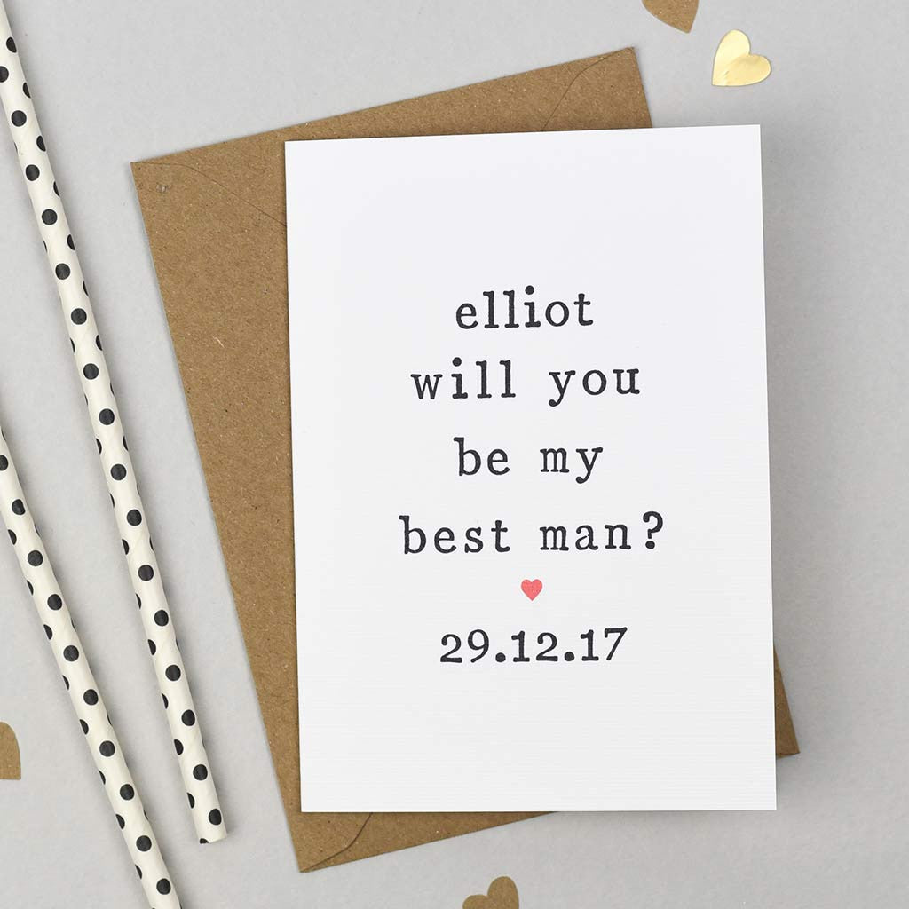 Personalised 'Will You Be My Best Man?' Wedding Card
