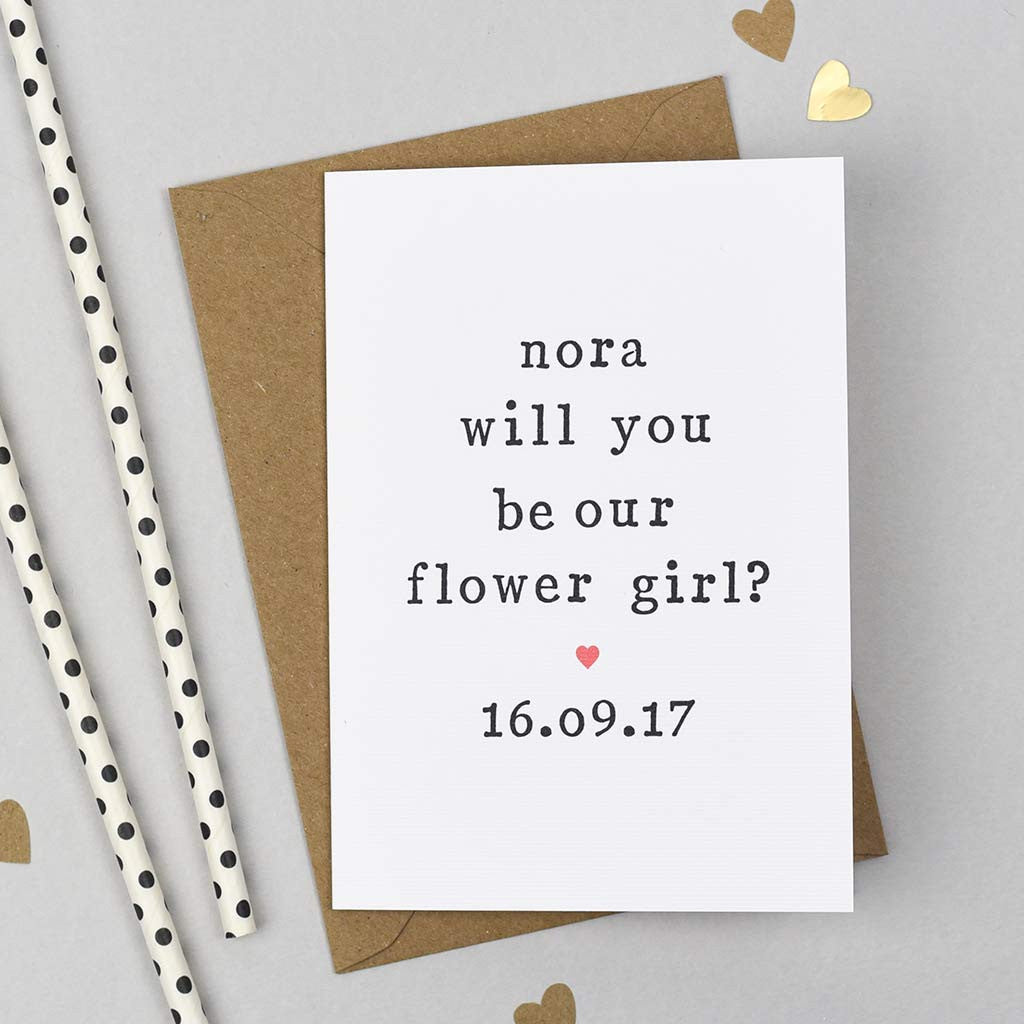 Personalised 'Will You Be Our Flower Girl?' Wedding Card