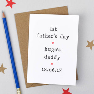 Personalised '1st Father's Day' Card