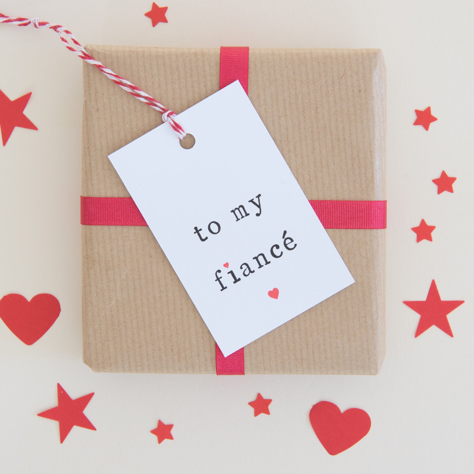 'To my fiancé or fiancee' Gift Tag