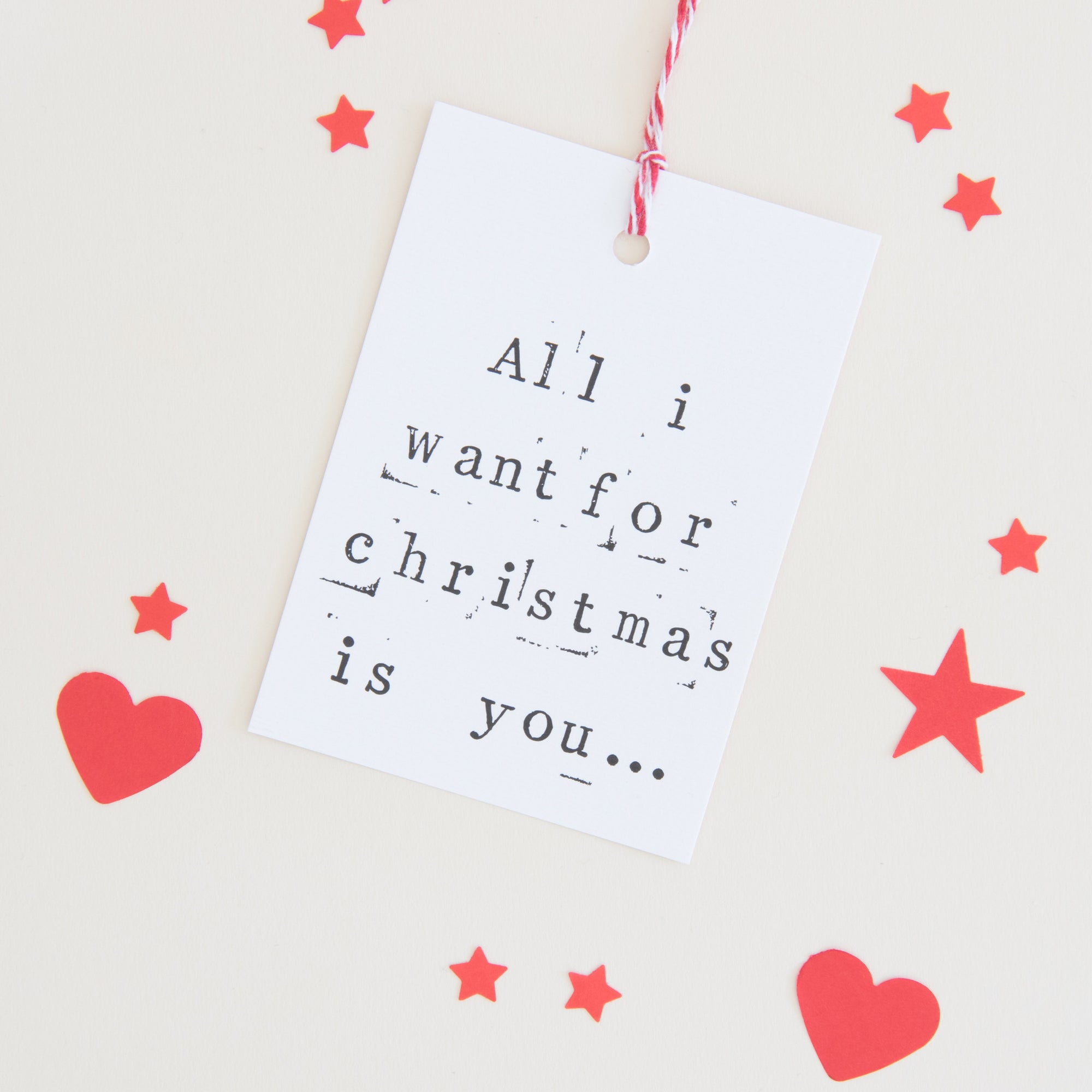 'All I want' Christmas Gift Tag