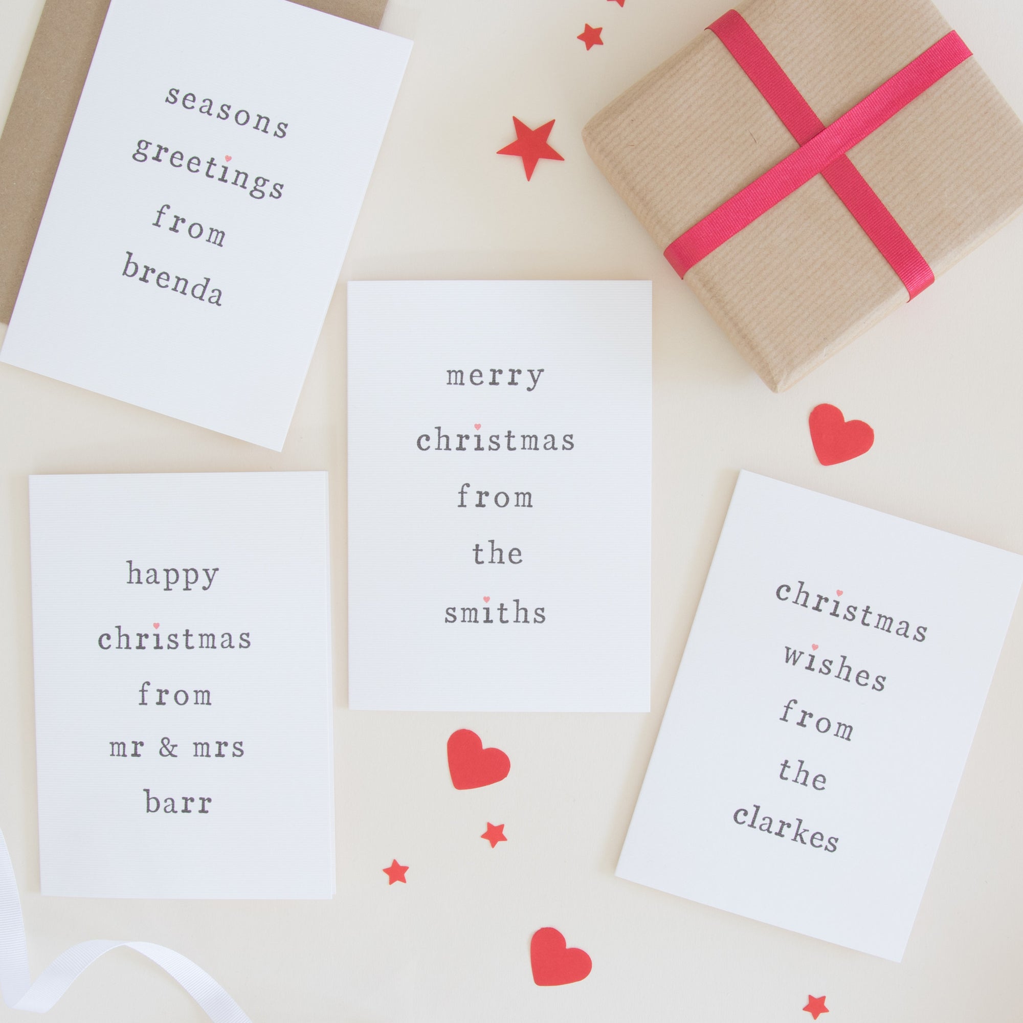 Personalised Pack of Christmas Cards