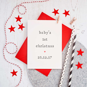 Personalised 'Baby's 1st Christmas' Card