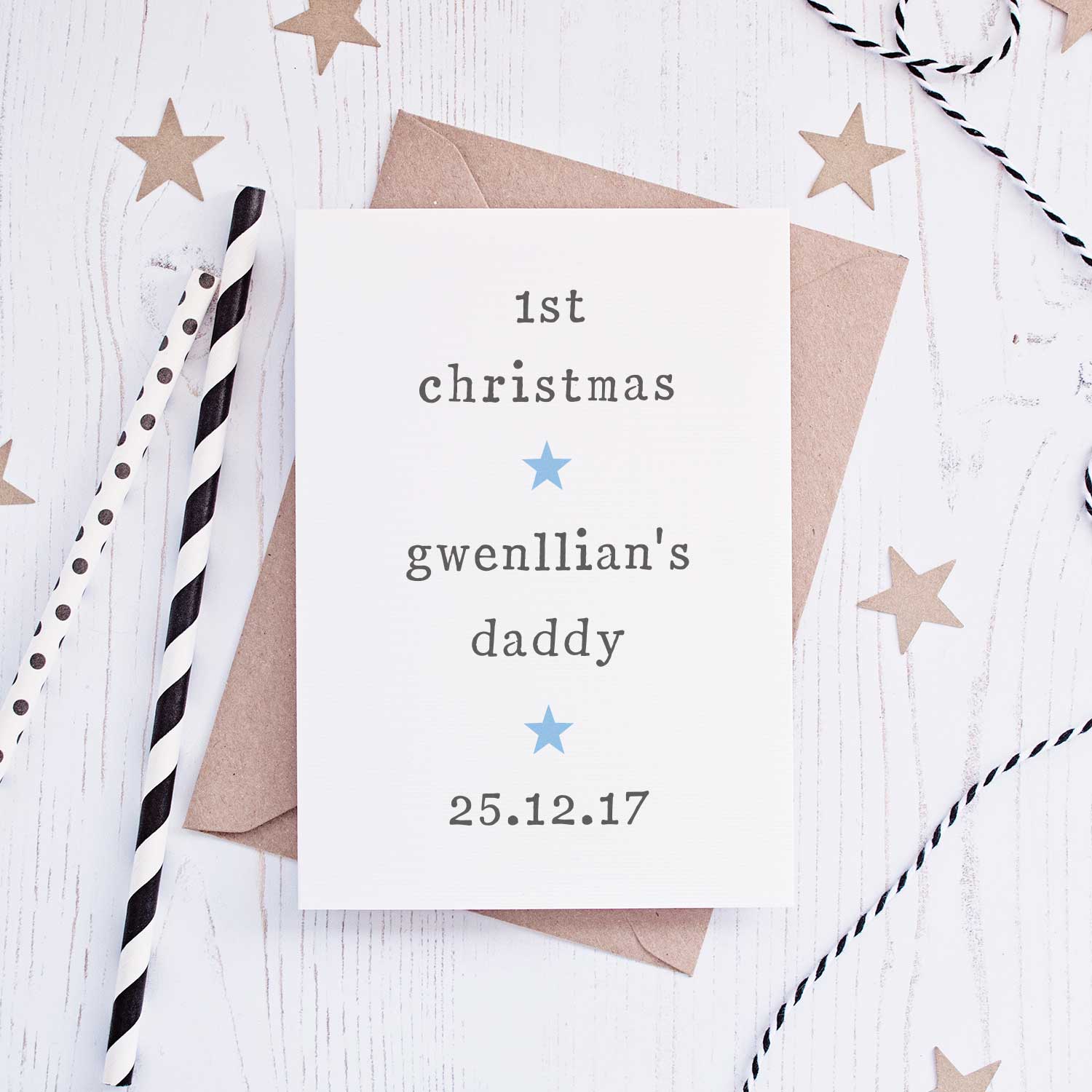 Personalised '1st Christmas As' Card