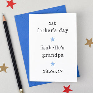 Personalised '1st Father's Day' Card