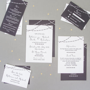 Fairy Light Wedding Invitation Set