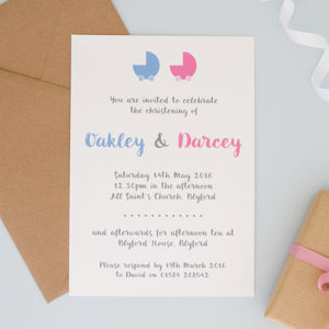 Personalised Christening Or Naming Ceremony Invitations