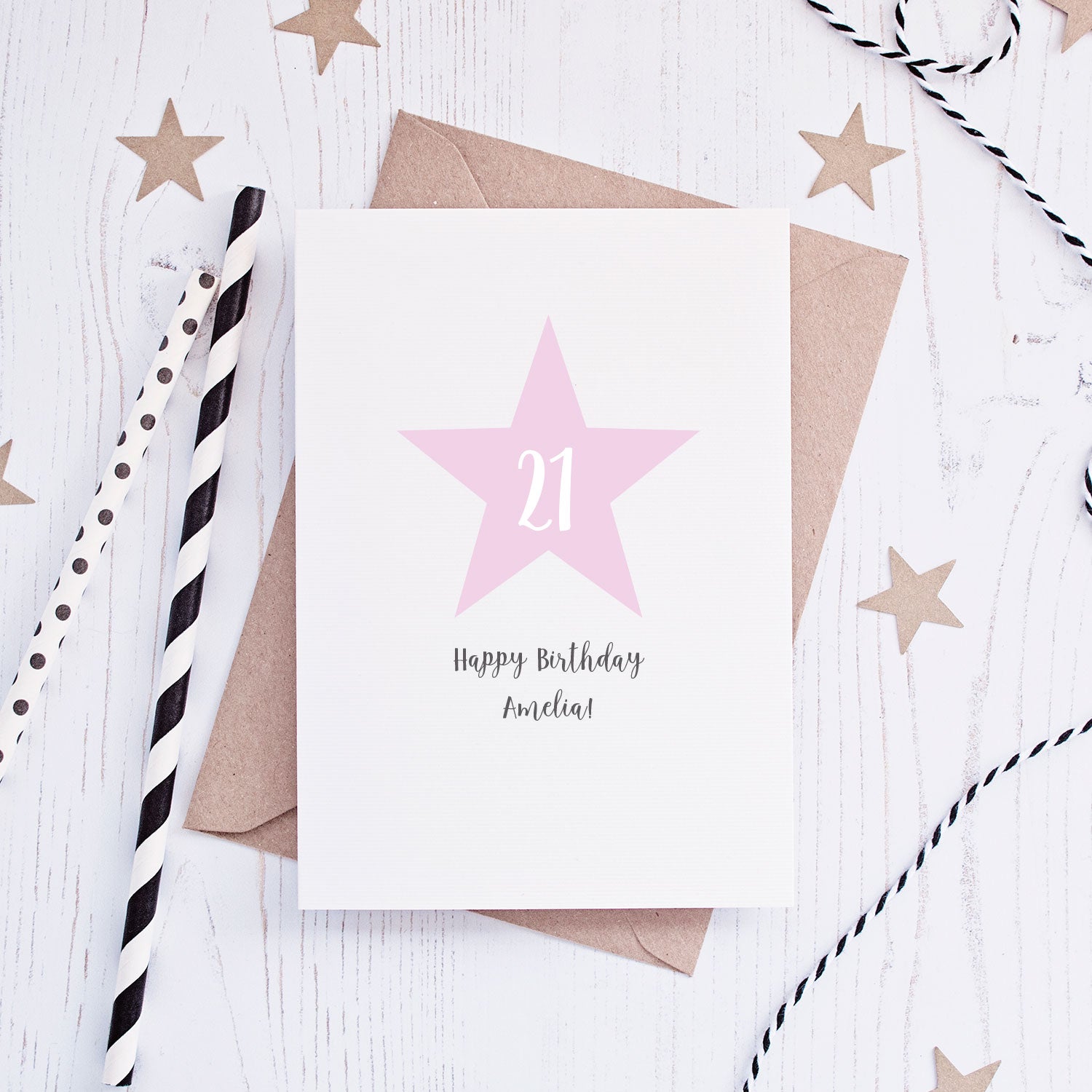 Twenty First Birthday Star Milestone Card