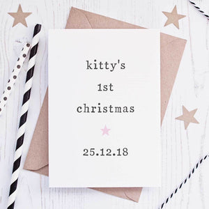 Personalised 'Baby's 1st Christmas' Card