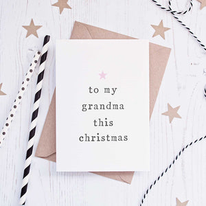 'To My' Grandparents Christmas Card