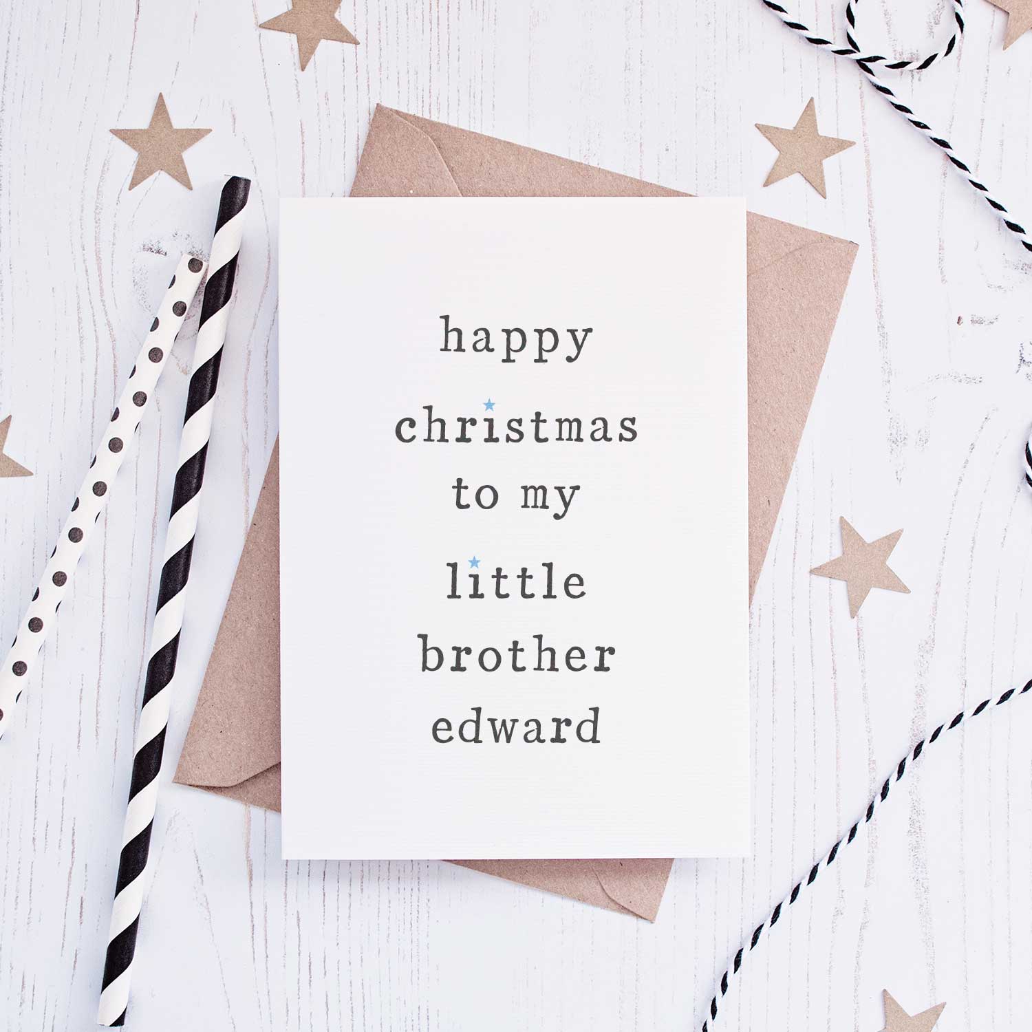Personalised 'Happy Christmas to my' Sibling Card