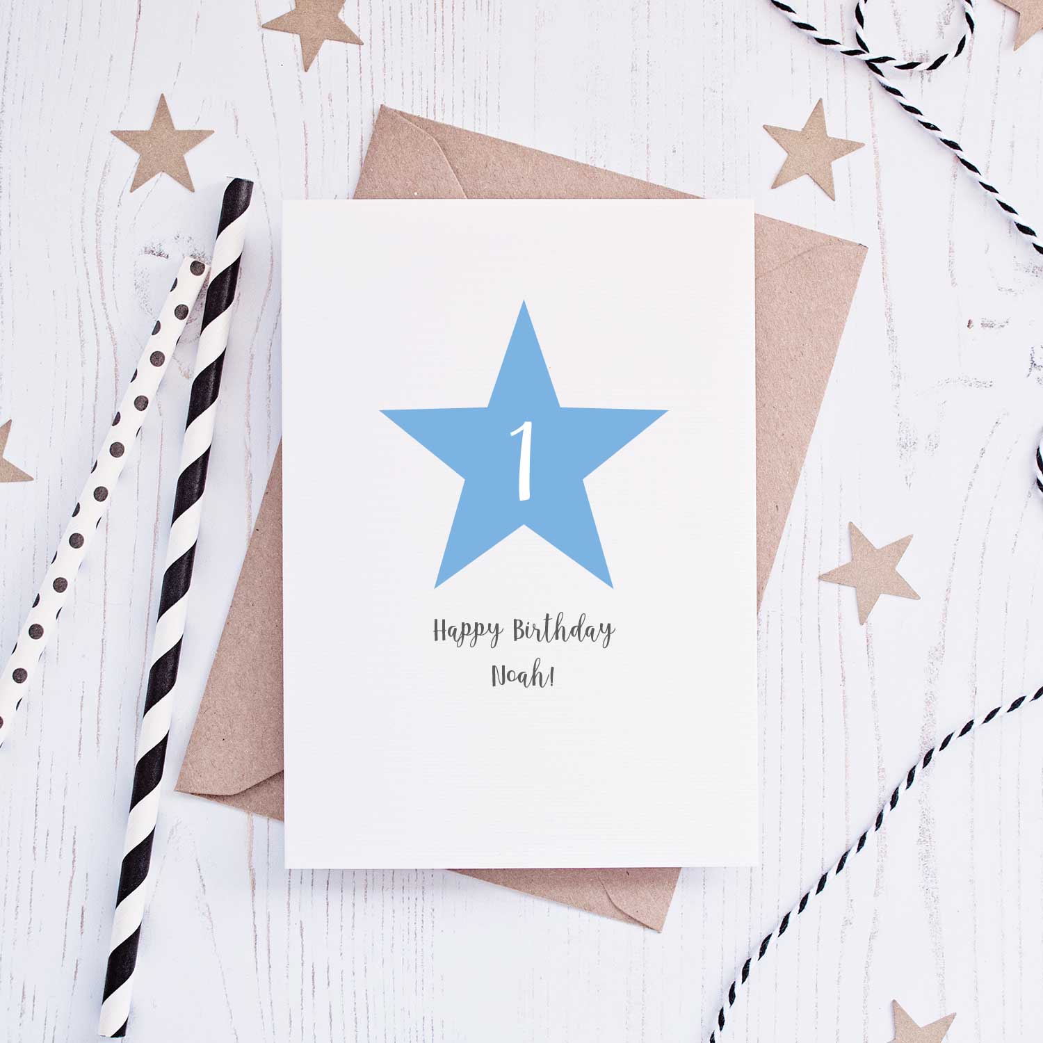 First Birthday Star Milestone Card