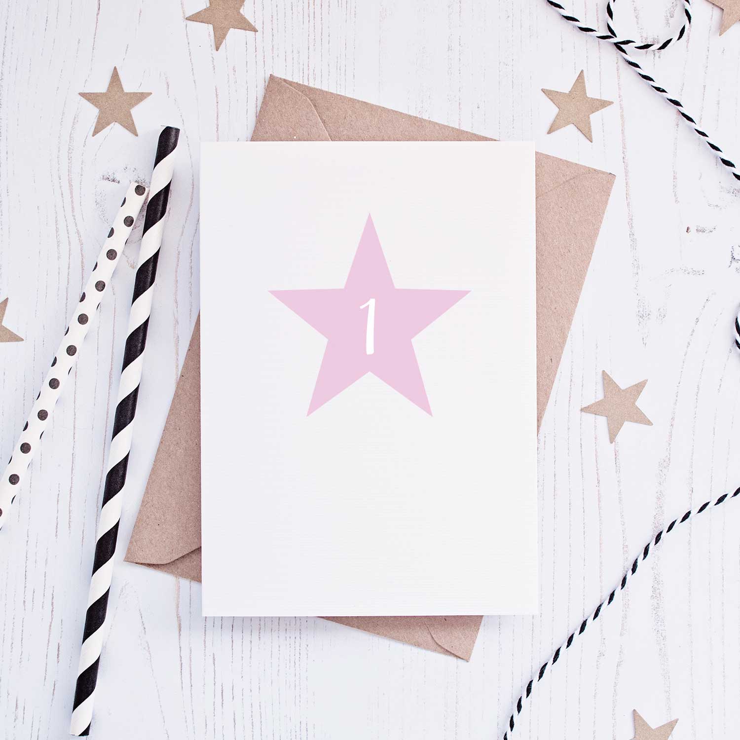 First Birthday Star Milestone Card