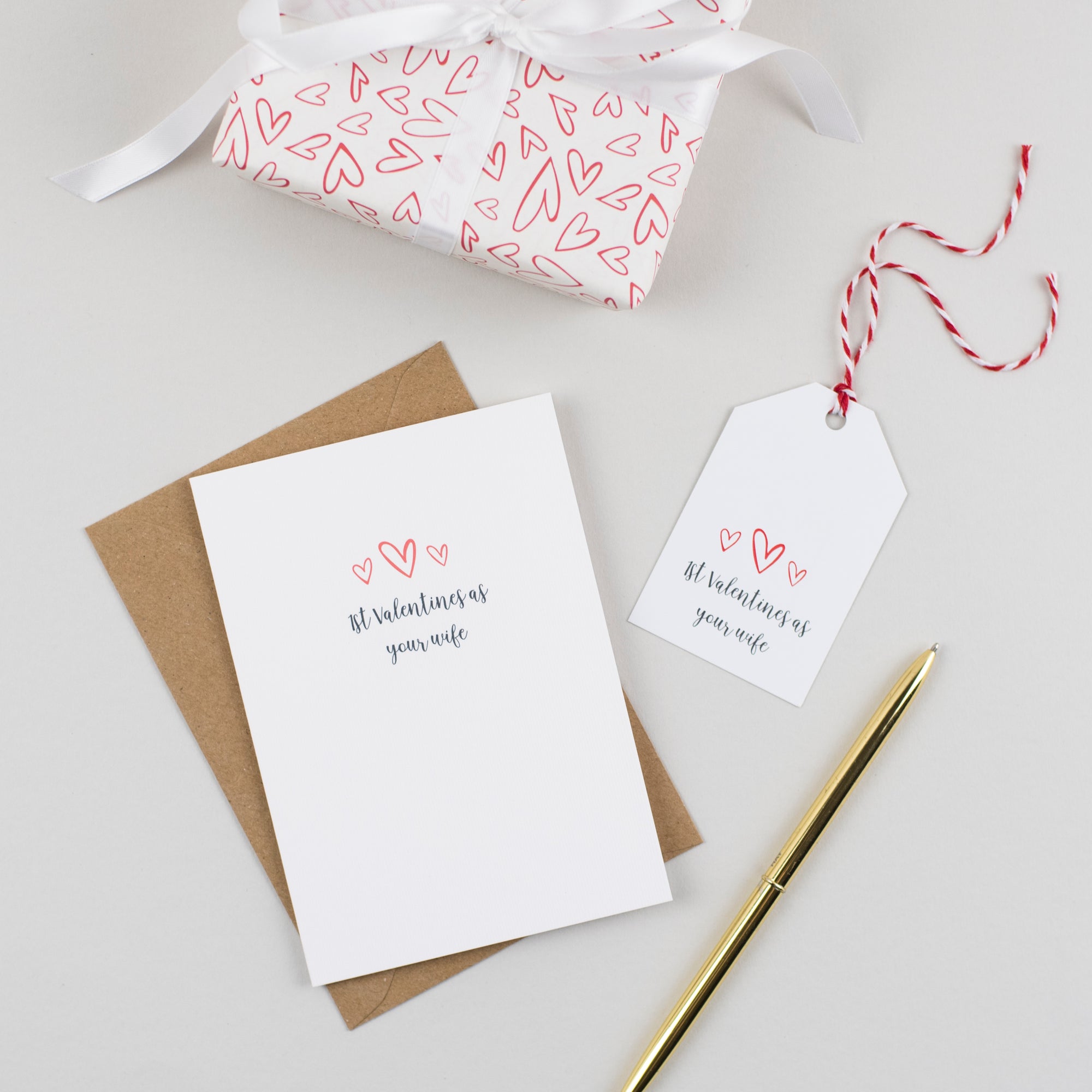 1st Valentines Gift Tag For Husband Or Wife