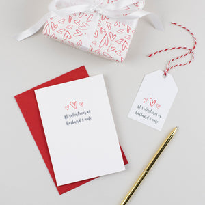 1st Valentines Gift Tag For Husband Or Wife