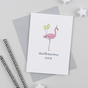 Personalised Animal New Baby Card