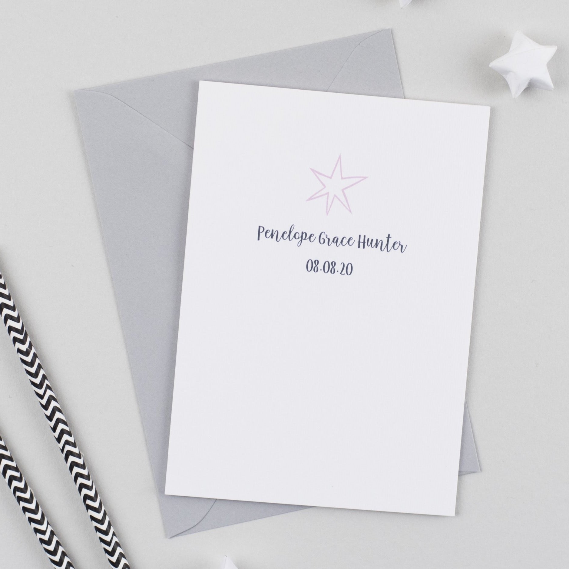 Personalised Star New Baby Card