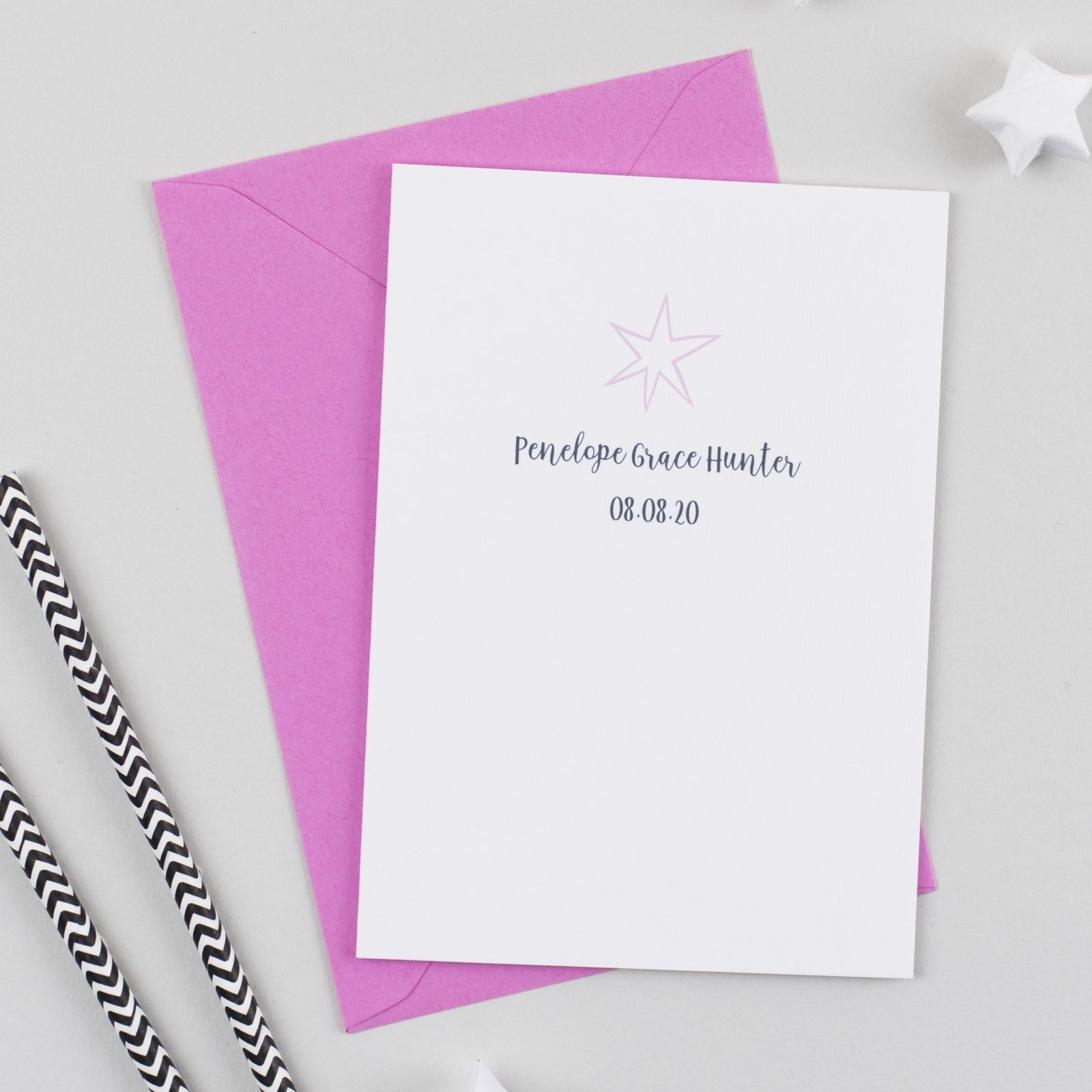 Personalised Star New Baby Card
