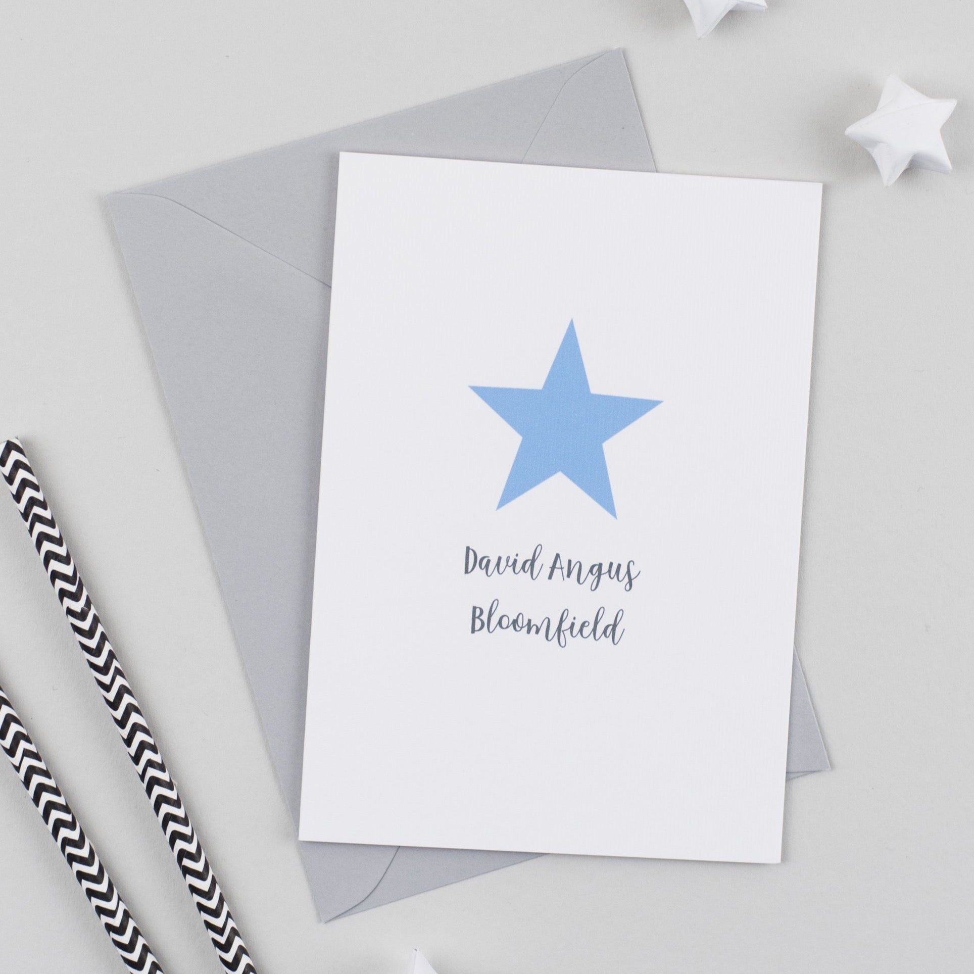 Personalised Giant Star New Baby Card