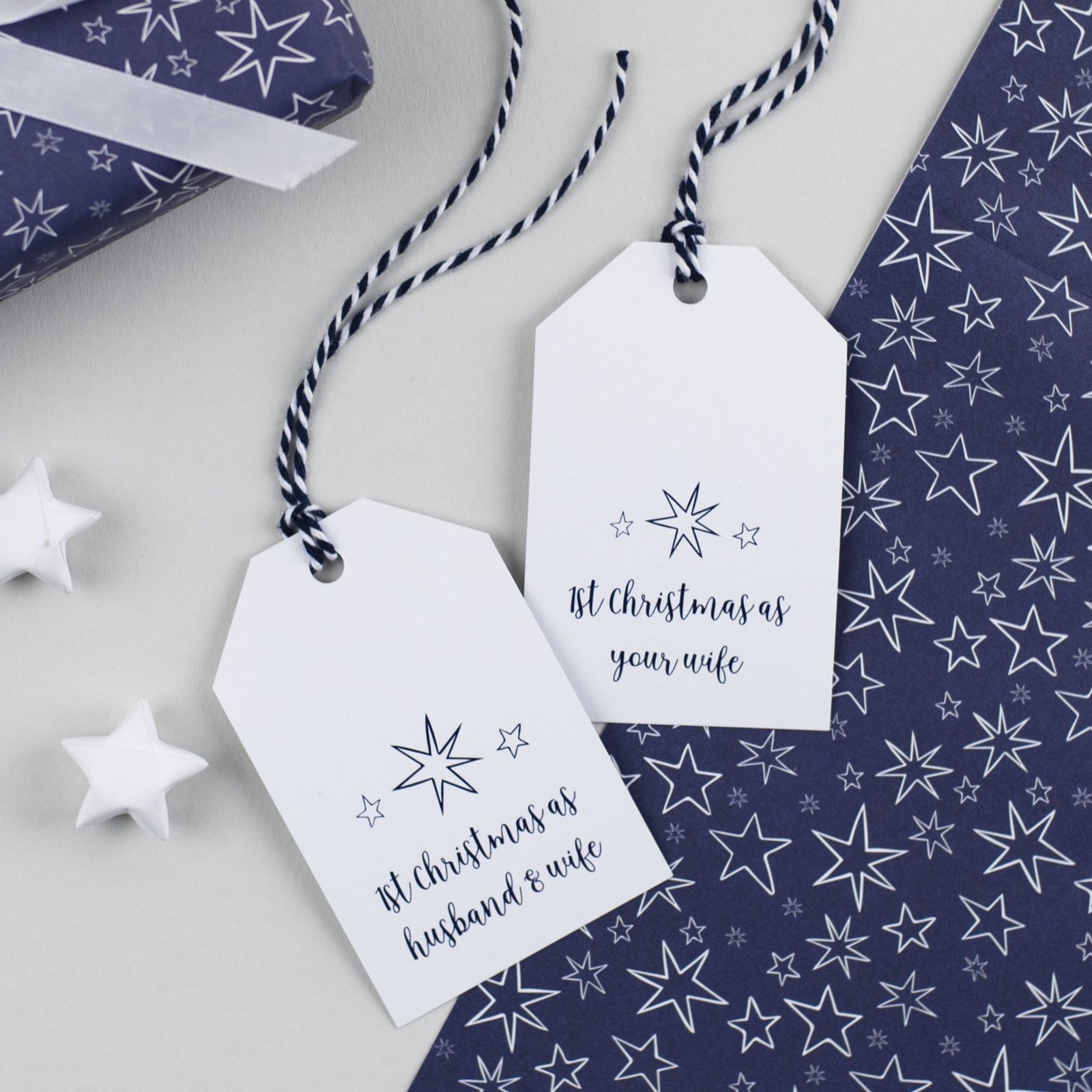 1st Christmas Gift Tag For Husband Or Wife