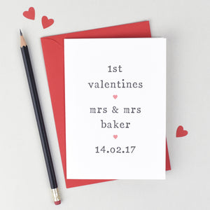 Couple's 1st Valentines Card