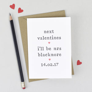 'Next Valentines' Valentine's Day Card