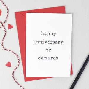 Happy Anniversary Mr or Mrs Card
