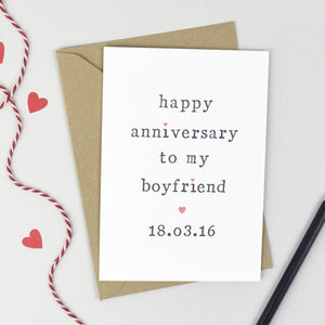 Personalised 'Happy Anniversary To My' Card