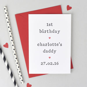 Personalised '1st Birthday As' Card