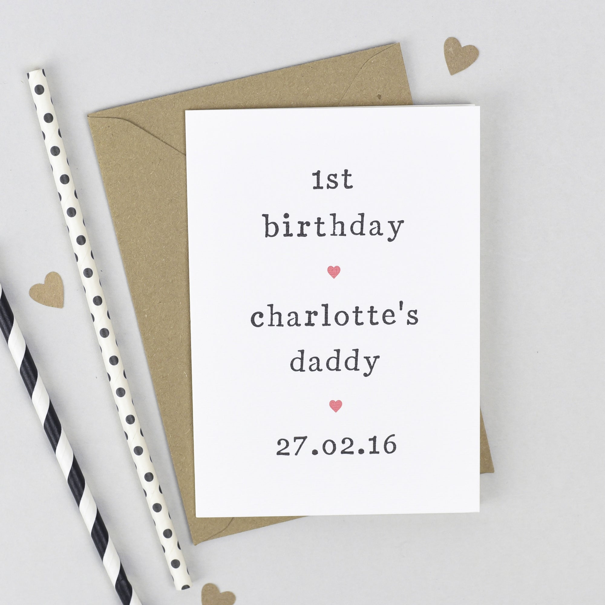 Personalised '1st Birthday As' Card