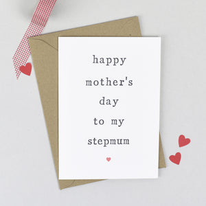 Stepmum Mothers Day Card Brown