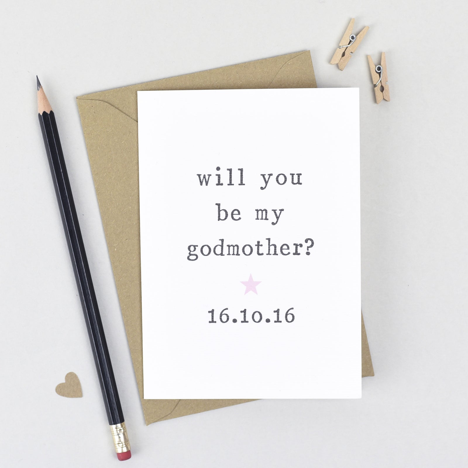 Personalised Asking Godparent Card