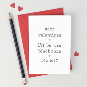 'Next Valentines' Valentine's Day Card