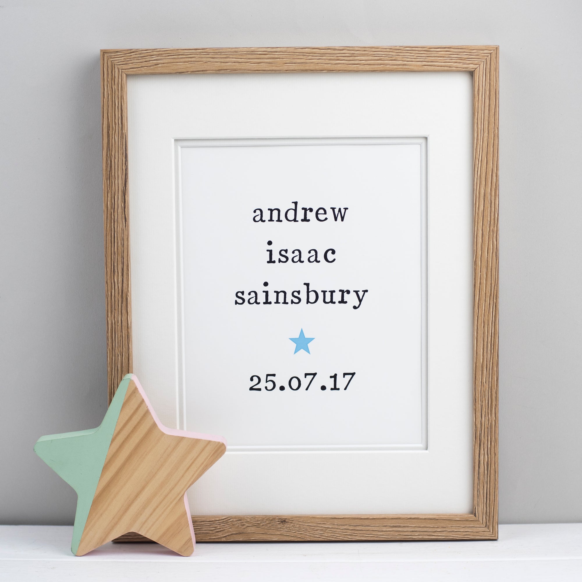 Personalised Unframed New Baby Print