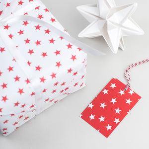 Red Star Christmas Gift Wrap Set