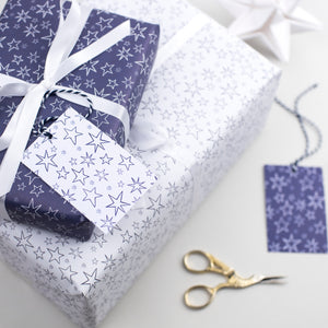 Hand-drawn Star Christmas Gift Wrap Set