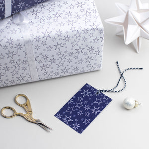 Hand-drawn Star Christmas Gift Wrap Set