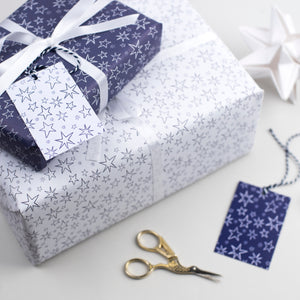 Hand-drawn Star Christmas Gift Wrap Set