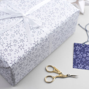 Hand-drawn Star Christmas Gift Wrap Set