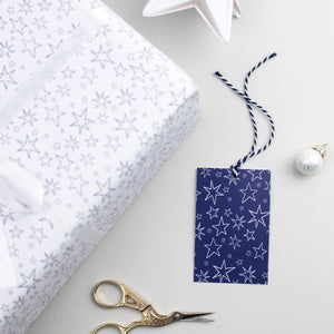 Hand-drawn Star Christmas Gift Wrap Set