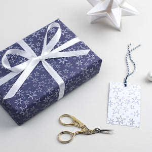 Hand-drawn Star Christmas Gift Wrap Set