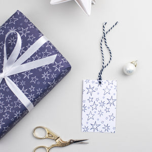 Hand-drawn Star Christmas Gift Wrap Set