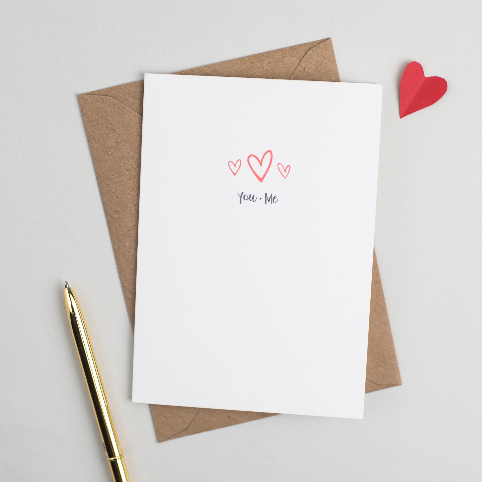 'You + Me' Anniversary or Valentines Card