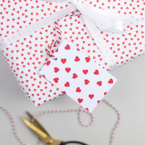 Red Heart Valentine's Wrapping Paper Set