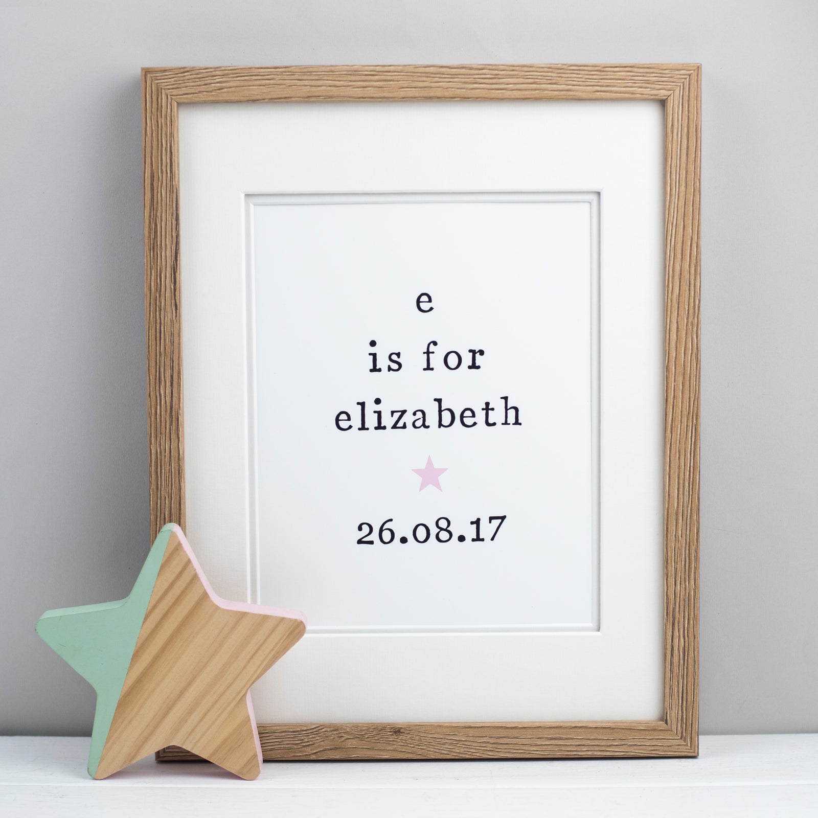 Personalised Alphabet Unframed New Baby Print