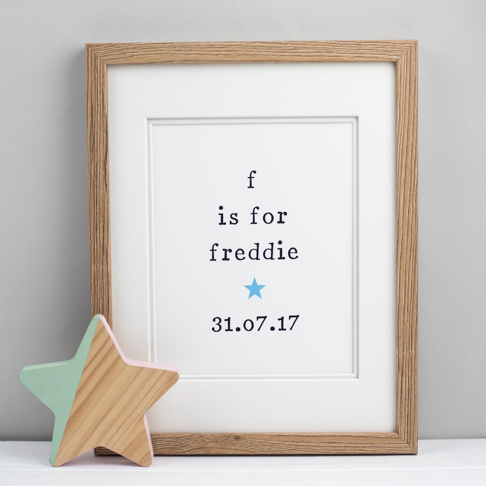 Personalised Alphabet Unframed New Baby Print