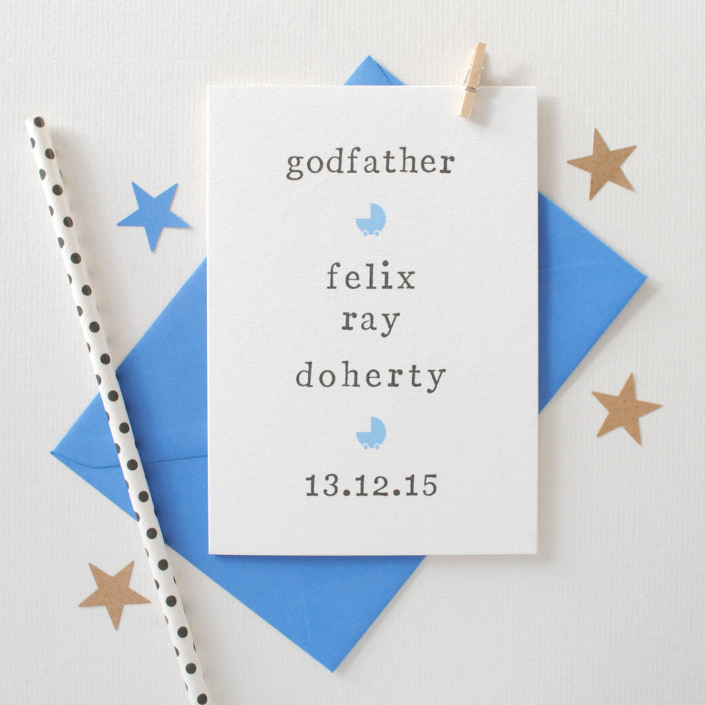 Personalised Godparent Card