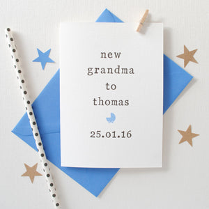 Personalised New Grandparents Card